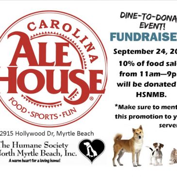 Carolina Ale House Dine to Donate Event September
