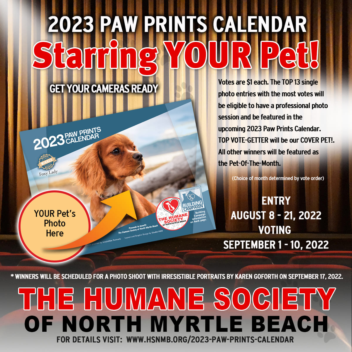 2023 Paw Prints Calendar Contest Voting The Humane Society of North